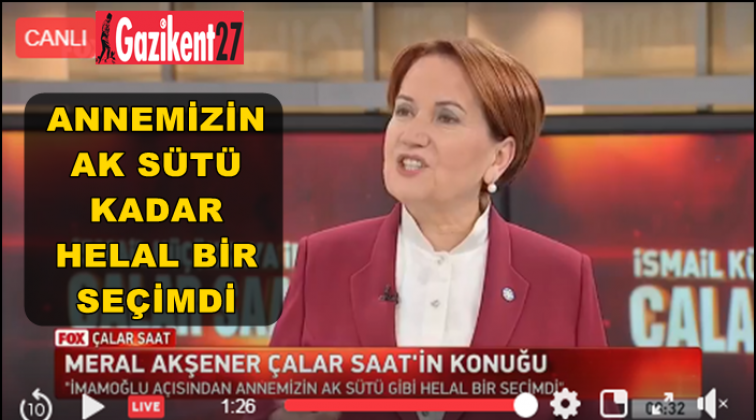 'Annemizin ak s&uuml;t&uuml; gibi helal bir se&ccedil;imdi'