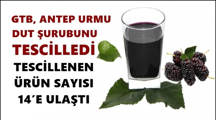Antep Urmu Dut Şurubu da tescillendi...