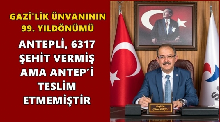 Antep&rsquo;e &ldquo;Gazi&rdquo; unvanı verilişinin yıld&ouml;n&uuml;m&uuml;