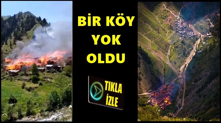 Artvin'de b&uuml;y&uuml;k yangın! 30 ev k&uuml;l oldu