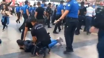 Asansör faciası protestosuna polis müdahalesi