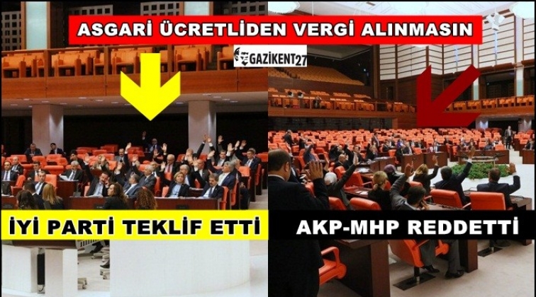 &lsquo;Asgari &uuml;cretlilerden vergi alınmasın&rsquo; teklifi reddedildi
