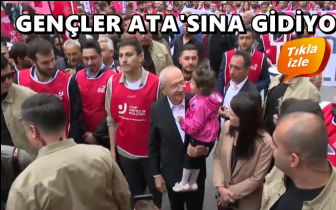 Atat&uuml;rk gen&ccedil;liği Anıtkabir'e y&uuml;r&uuml;d&uuml;...