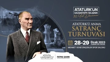 Atatürk’ün Gaziantep’e gelişi anısına satranç turnuvası