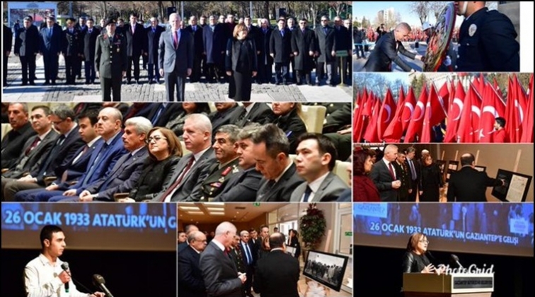 Atat&uuml;rk'&uuml;n, Gaziantep'e gelişi t&ouml;renle kutlandı