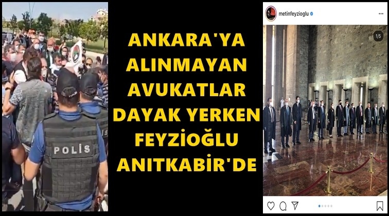 Avukatlar dayak yerken o Anıtkabir'de...