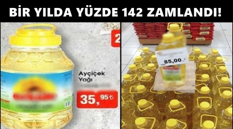 Ay&ccedil;i&ccedil;ek yağına y&uuml;zde 142 zam!