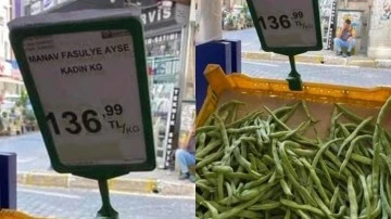 Ayşe Kadın fasülyenin kilosu 136.99 lira!