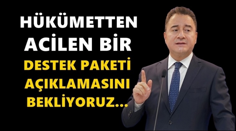 Babacan: Acilen destek paketi a&ccedil;ıklanmalı