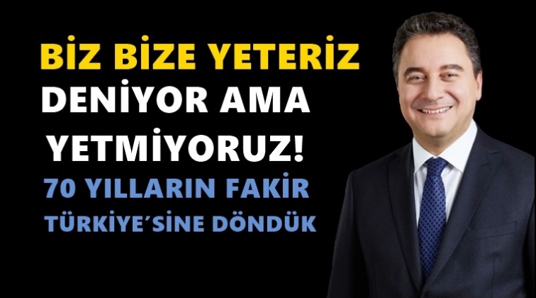 Babacan: Biz bize yeteriz deniliyor ama...