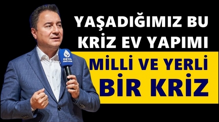 Babacan: Bu kriz milli ve yerli bir kriz...
