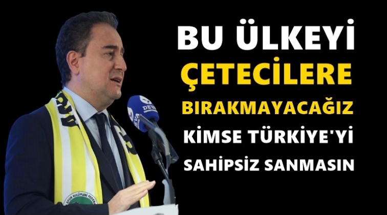 Babacan: Bu &uuml;lkeyi &ccedil;etecilere bırakmayacağız