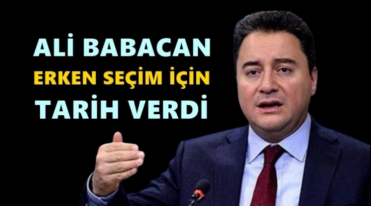 Babacan, erken se&ccedil;im&nbsp;i&ccedil;in tarih verdi!