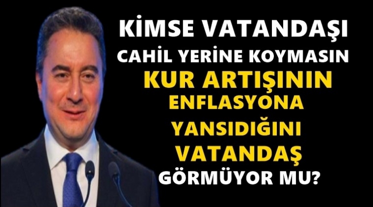 Babacan: Kimse su&ccedil;u dışarıda aramasın