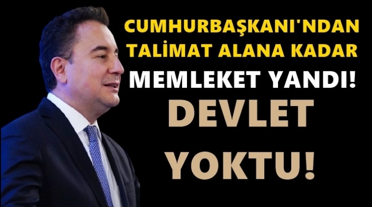 Babacan: Kriz masasını y&ouml;netenler krizin ta kendisi!