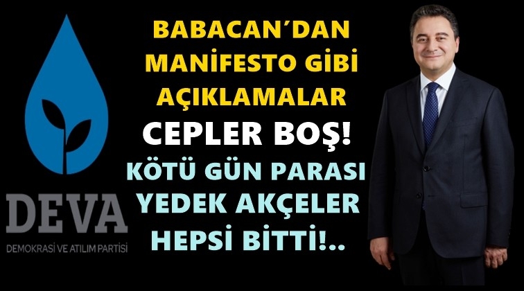 Babacan: Merkez Bankasının rezervi eridi