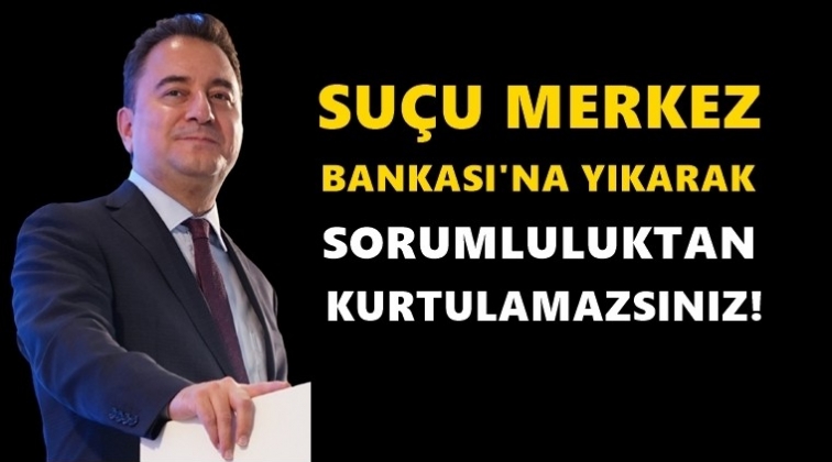 Babacan: Sorumluluktan kurtulamazsınız