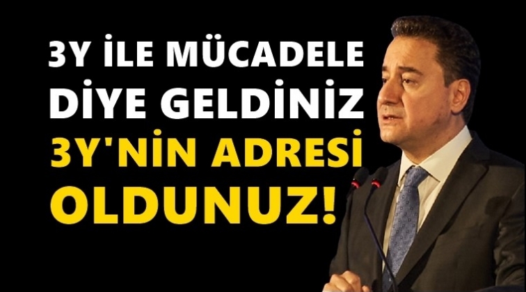 Babacan'dan Erdoğan'a: 3Y&rsquo;nin adresi oldunuz!