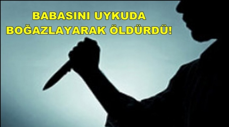 Babasını uykuda boğazlayarak &ouml;ld&uuml;rd&uuml;!