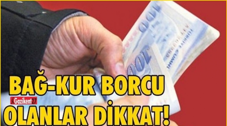 Bağkur borcuna indirim