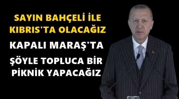 Erdoğan: Bah&ccedil;eli ile piknik yapacağız