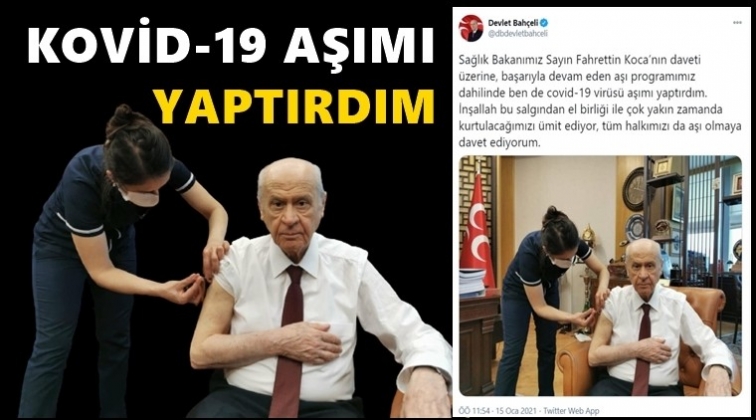 Bah&ccedil;eli: Kovid-19 aşımı yaptırdım