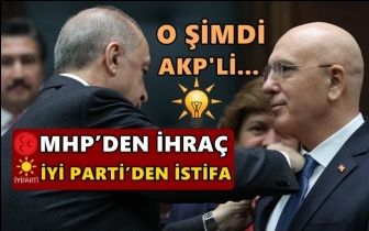 Bah&ccedil;eli MHP'den atmıştı, Erdoğan rozet taktı!