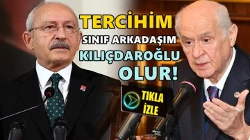 Bah&ccedil;eli: Tercihim sınıf arkadaşım Kılı&ccedil;daroğlu olur