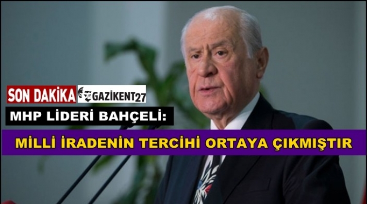 Bahçeli’den İstanbul seçim sonuçları açıklaması