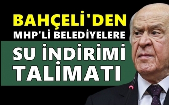 Bah&ccedil;eli'den su indirimi talimatı!