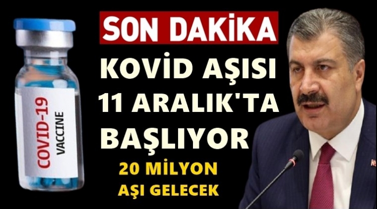 Bakan Koca: Aralık'ta 20 milyon aşı gelecek