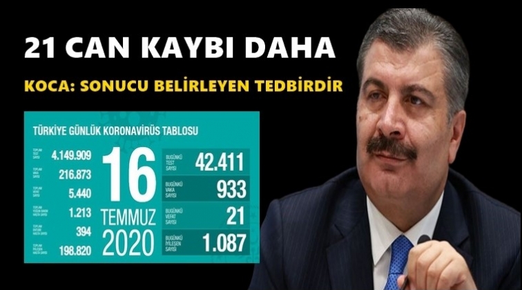 Bakan Koca: Sonucu belirleyen tedbirdir