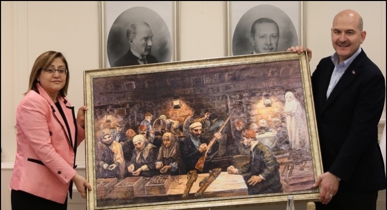 Bakan Soylu'dan Şahin'e ziyaret...