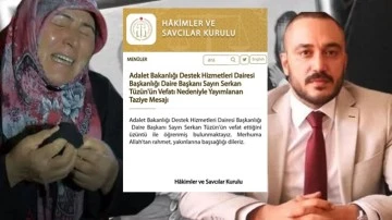 Bakanlıktan eşini &ouml;ld&uuml;r&uuml;p intihar eden hakim i&ccedil;in taziye mesajı 