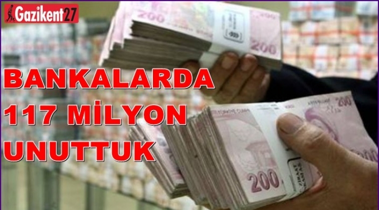 Bankalarda 117 milyon lira unuttuk!