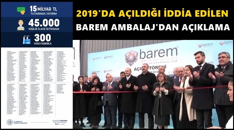 Barem Ambalaj'dan a&ccedil;ıklama...