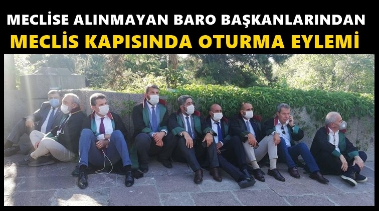 Baro Başkanları oturma eylemine başladı