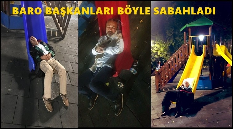 Baro Başkanları parkta b&ouml;yle sabahladı!