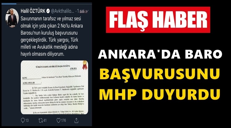 Baro başvurusunu MHP duyurdu
