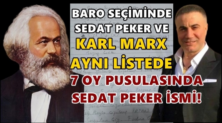 Baro seçim listesinde Sedat Peker ve Karl Marx...