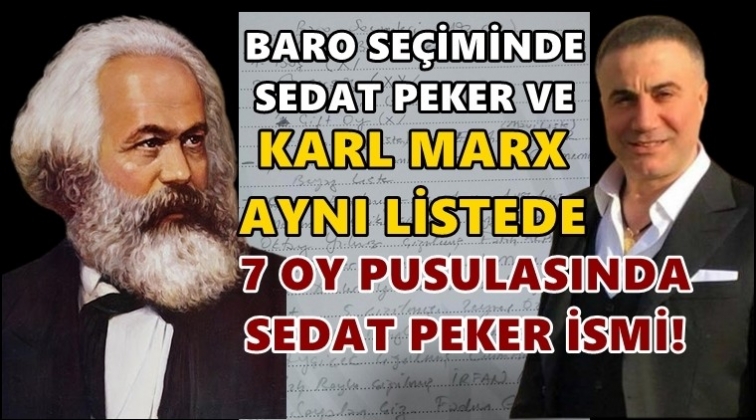 Baro se&ccedil;im listesinde Sedat Peker ve Karl Marx...