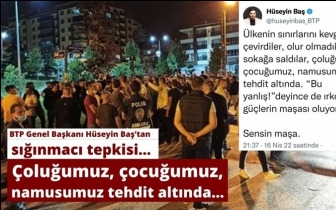 Baş: &Ccedil;oluğumuz, &ccedil;ocuğumuz, namusumuz tehdit altında