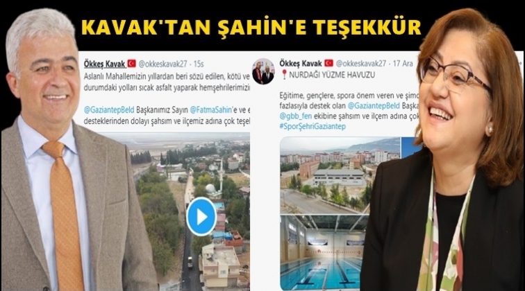 Başkan Kavak'tan Fatma Şahin'e teşekk&uuml;r...
