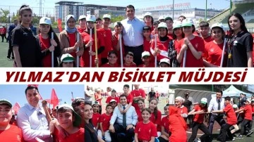 Başkan Yılmaz'dan çocuklara bisiklet müjdesi