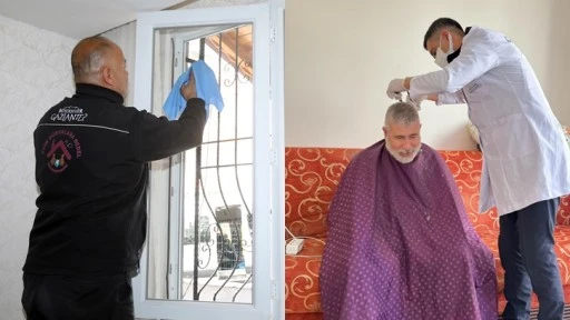 Bayram öncesi yaşlı ve engelli bireylere evlerinde hizmet