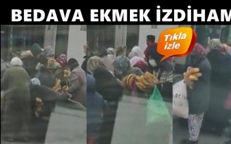Bedava ekmek izdihamı y&uuml;rek dağladı...