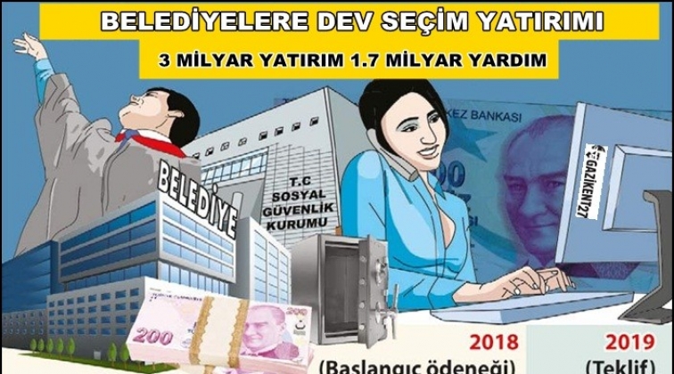 Belediyelere dev seçim yatırımı