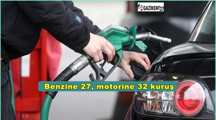 Benzine 27 motorine 32 kuruş zam gelemedi!