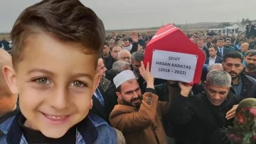 Beş yaşındaki Şehit Hasan Karataş gözyaşlarıyla uğurlandı!