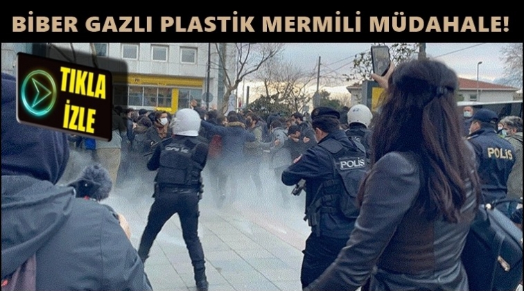 Biber gazlı, plastik mermili m&uuml;dahale!
